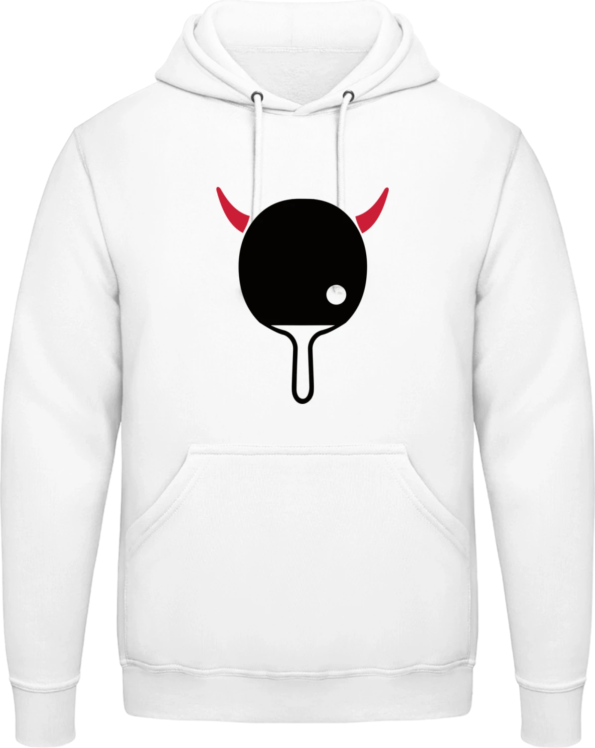 Ping Pong Devil - Arctic white AWDis man hoodie - Front