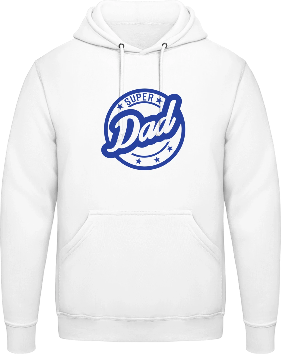 Super Star Dad - Arctic white AWDis man hoodie - Front