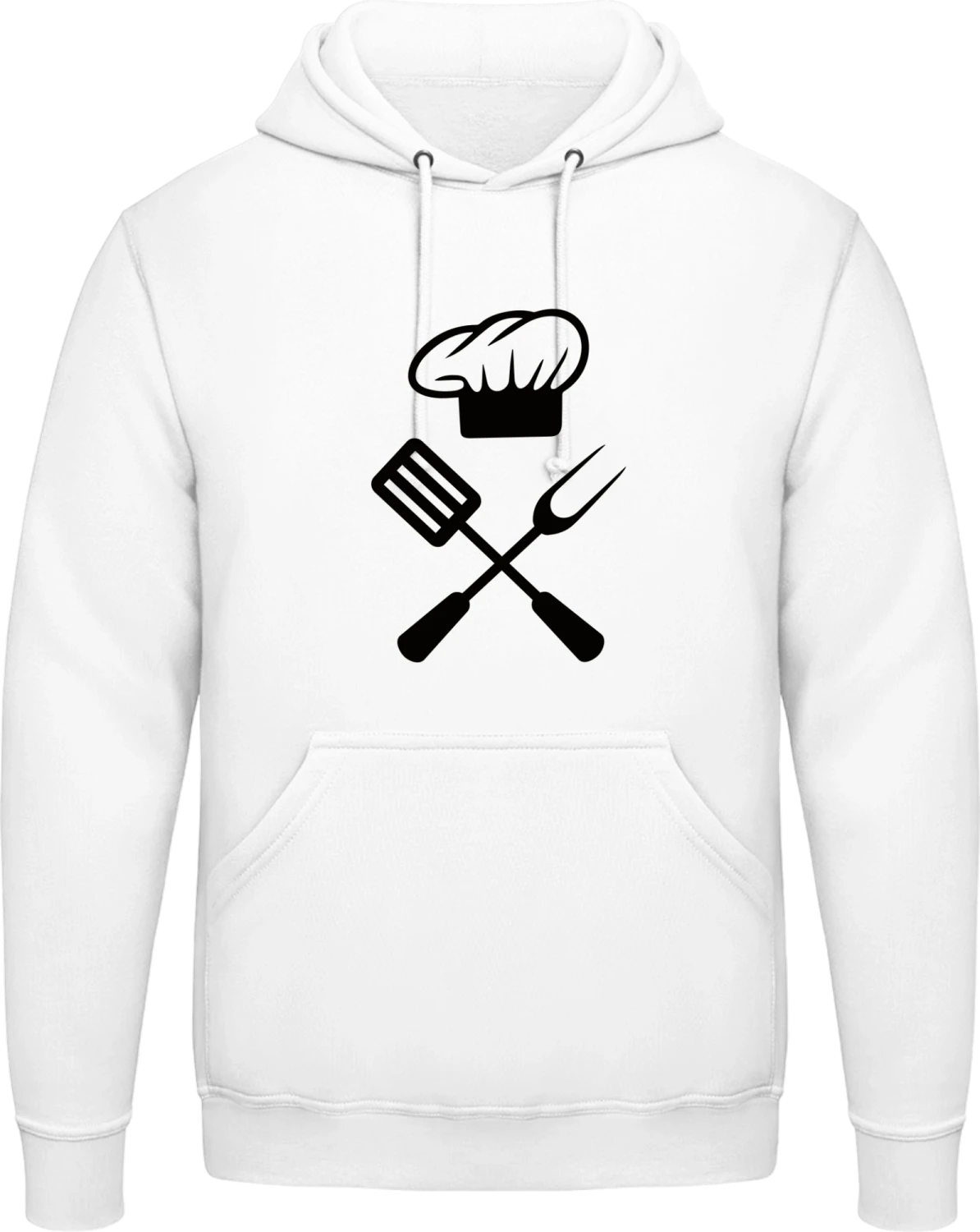 Cook Griller Kitt - Arctic white AWDis man hoodie - Front