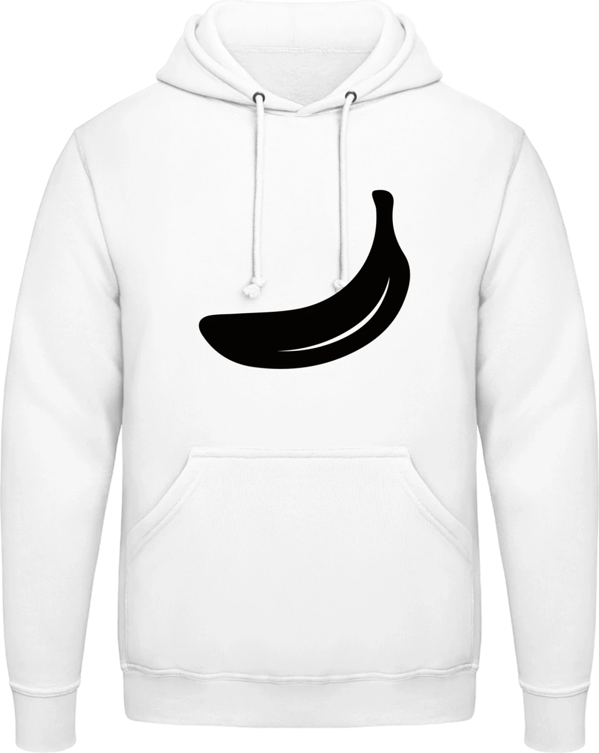 Banane - Arctic white AWDis man hoodie - Front