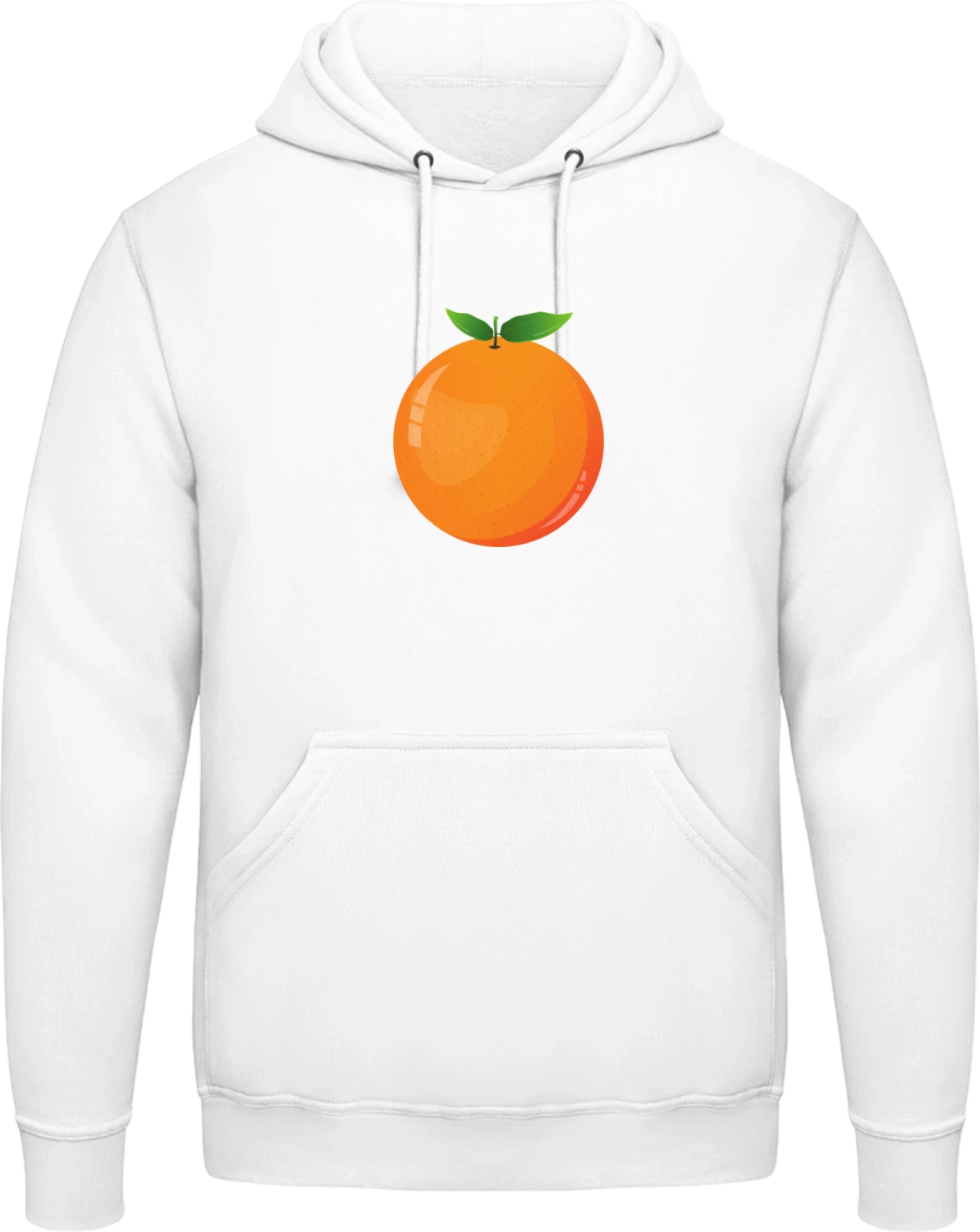 Orange - Arctic white AWDis man hoodie - Front