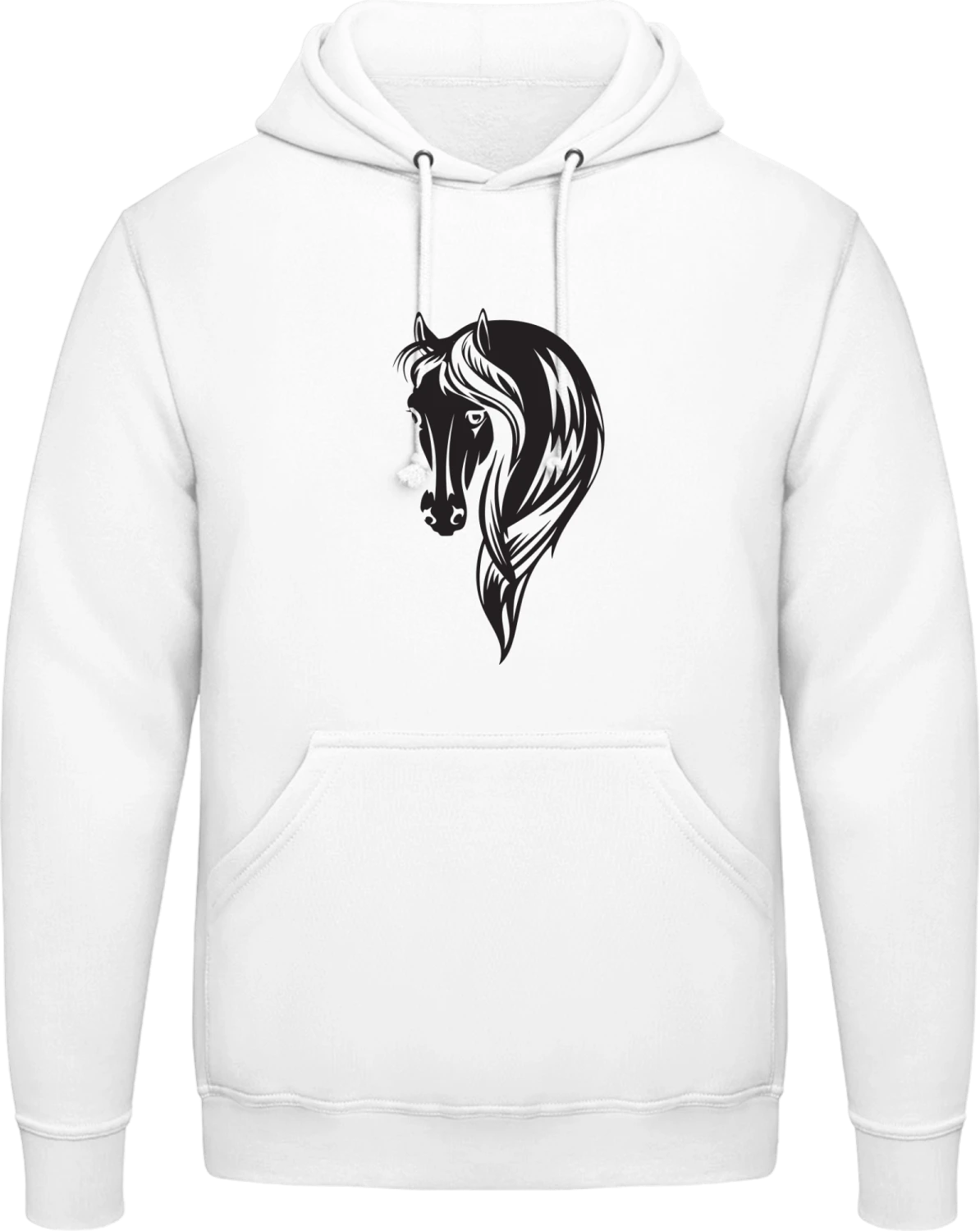 Horse Head Stylish - Arctic white AWDis man hoodie - Front