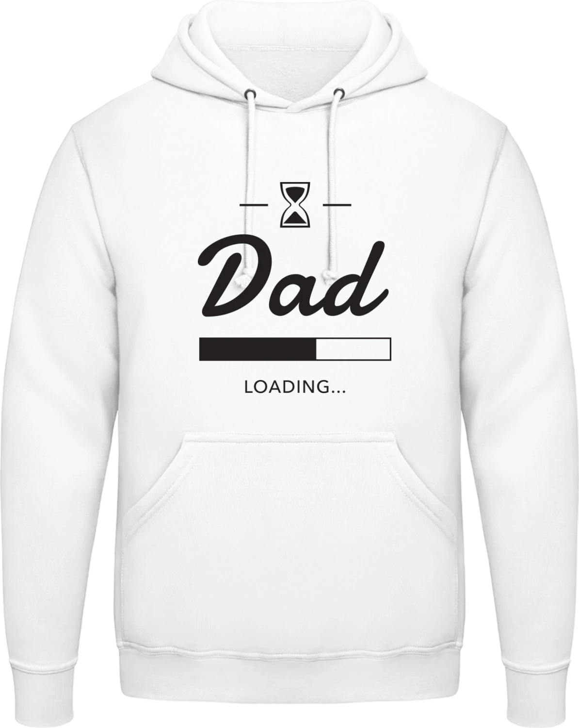 Dad Loading Progress - Arctic white AWDis man hoodie - Front