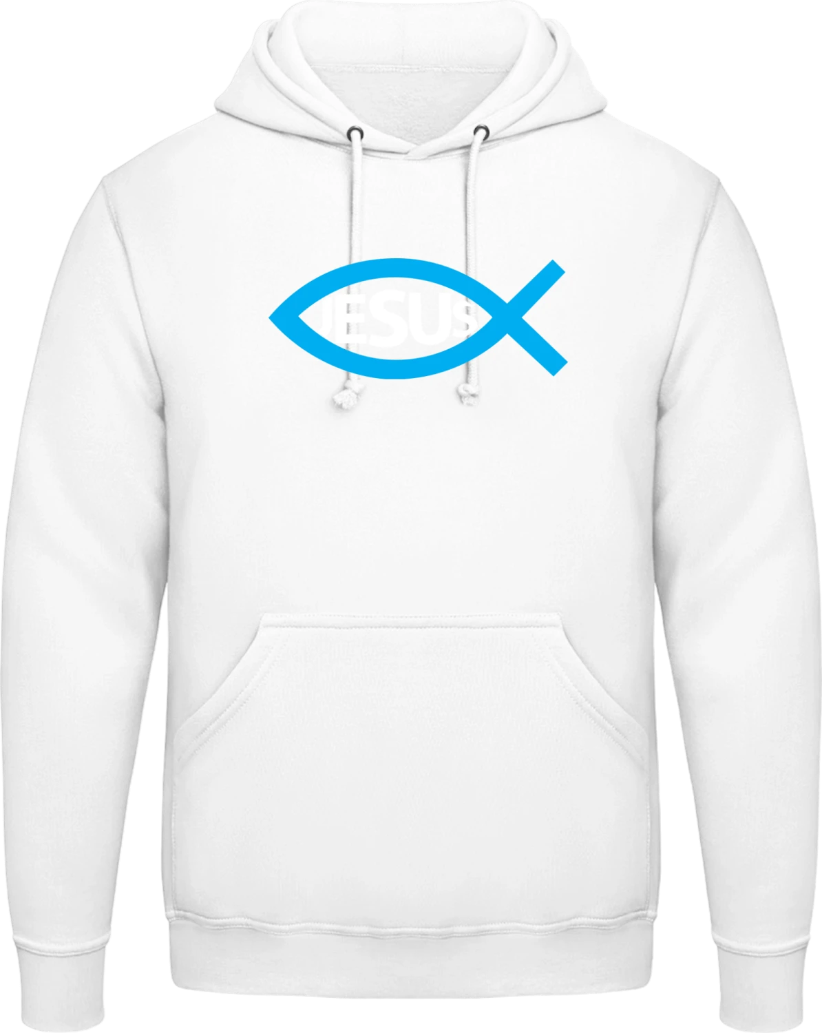 Jesus Ichthys Fisch - Arctic white AWDis man hoodie - Front