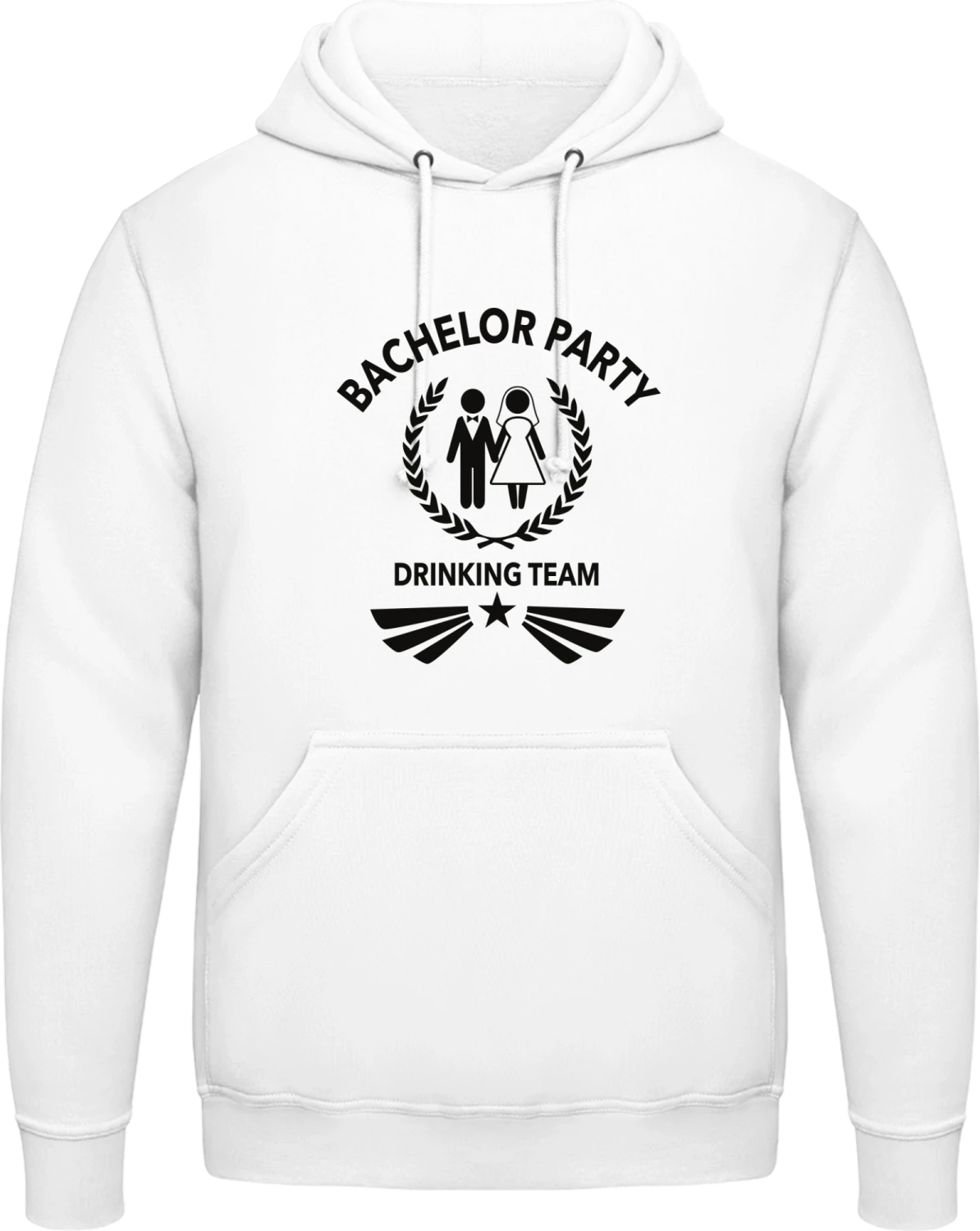 Bachelor Party Drinking Team - Arctic white AWDis man hoodie - Front