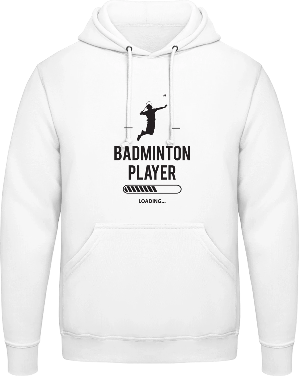 Badminton Player Loading - Arctic white AWDis man hoodie - Front