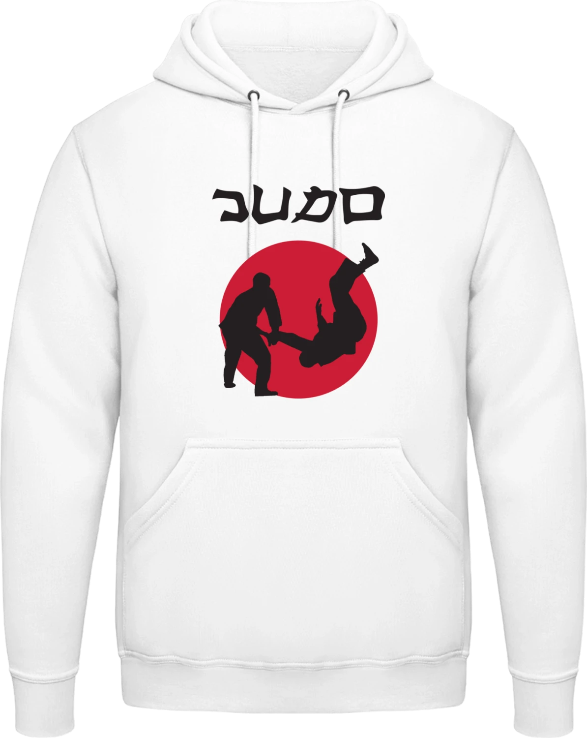 Judo Logo - Arctic white AWDis man hoodie - Front