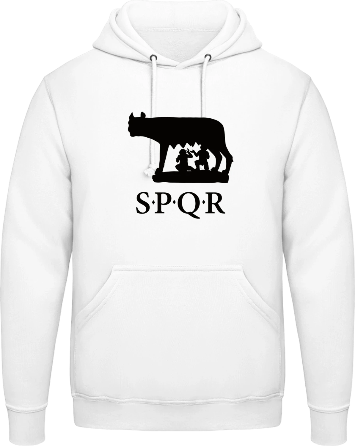 S.P.Q.R - Arctic white AWDis man hoodie - Front