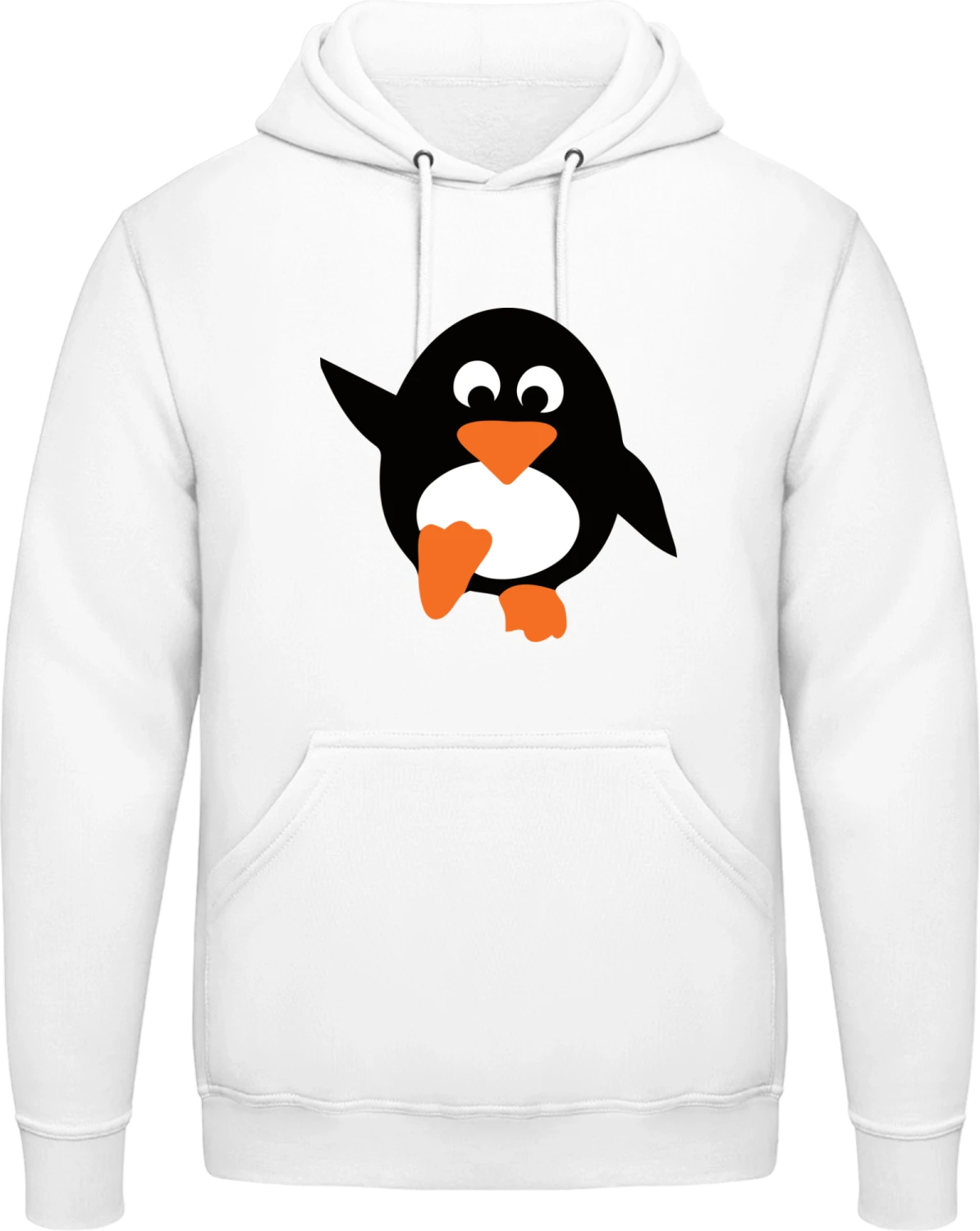 Cute Penguin - Arctic white AWDis man hoodie - Front