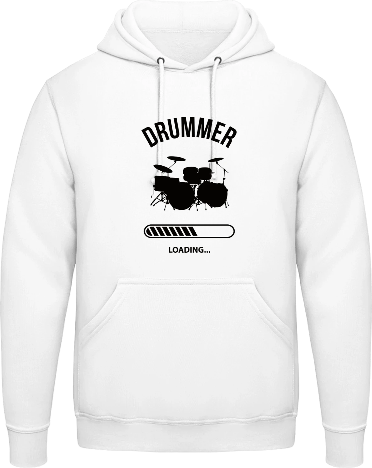 Drummer Loading - Arctic white AWDis man hoodie - Front