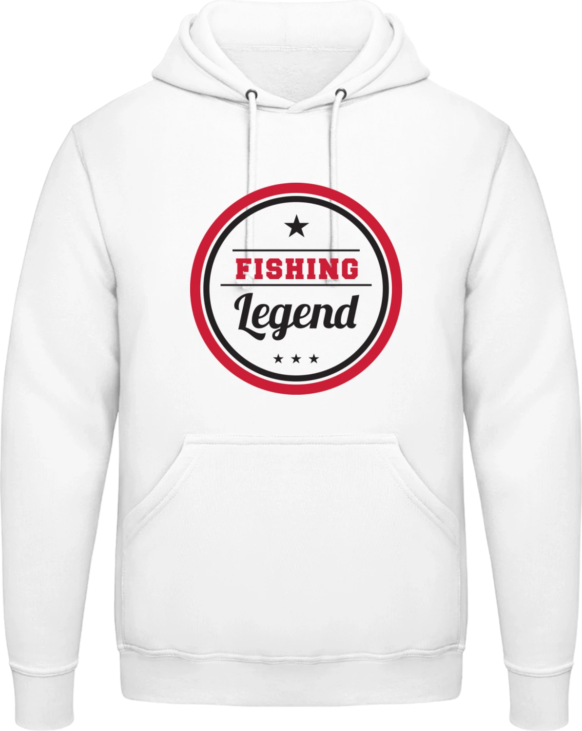 Fishing Legend - Arctic white AWDis man hoodie - Front