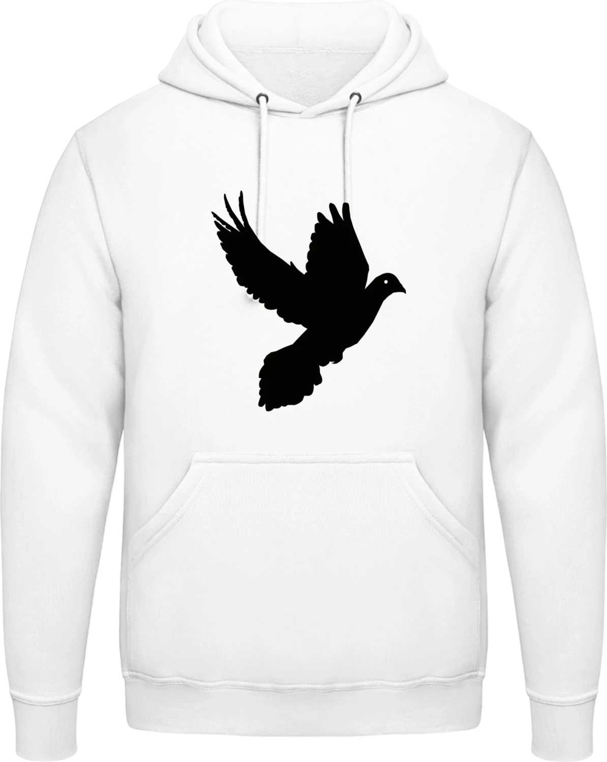 Dove Bird - Arctic white AWDis man hoodie - Front