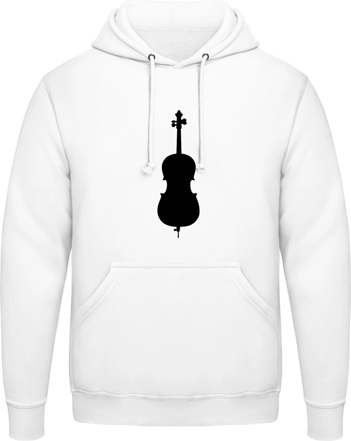 Chello Cello Violoncelle Violoncelo - Arctic white AWDis man hoodie - Front