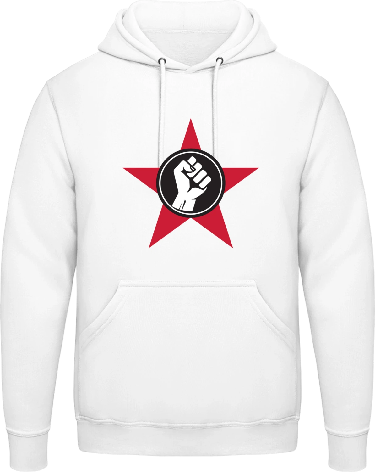 Communism Anarchy Revolution - Arctic white AWDis man hoodie - Front