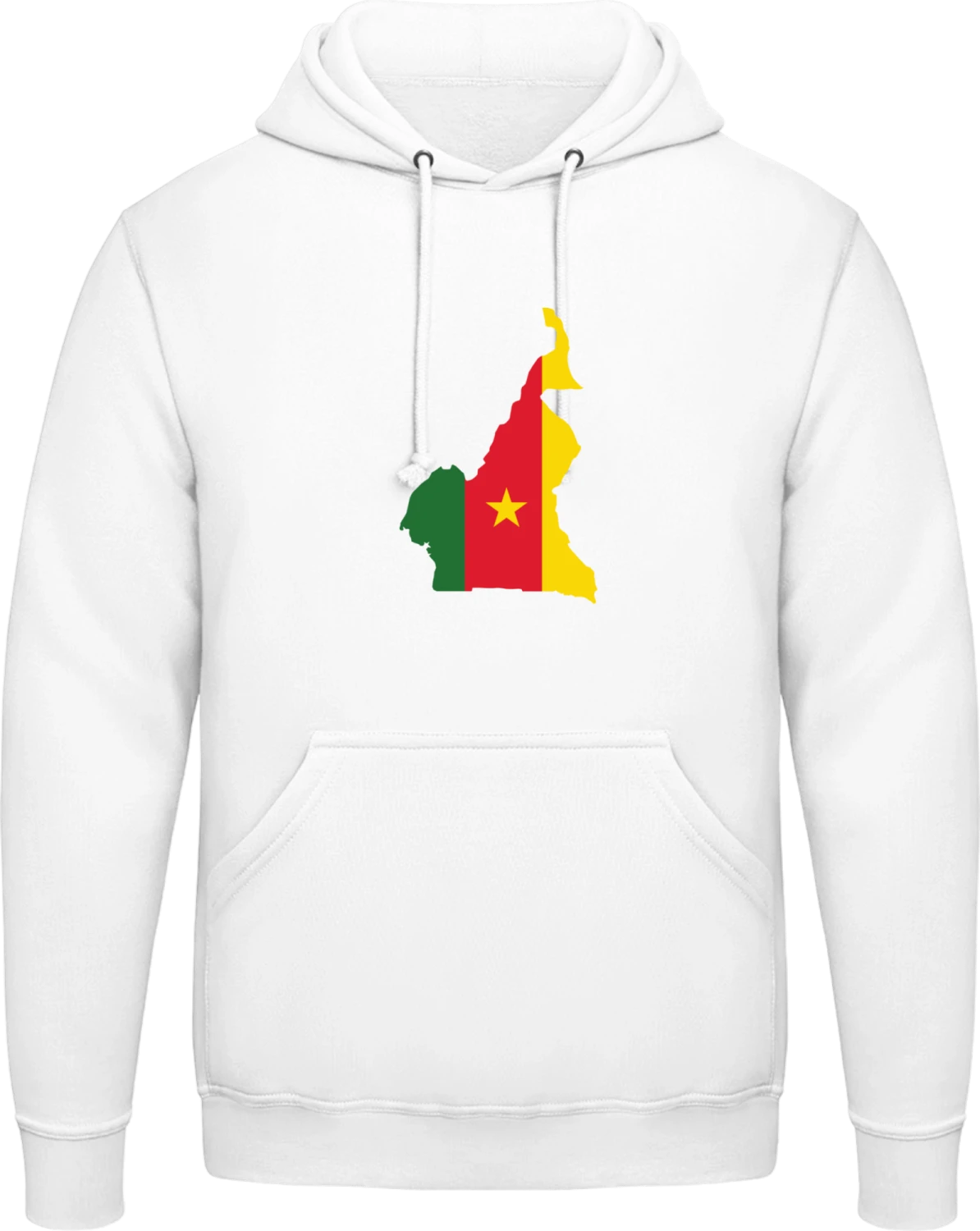 Kamerun Karte - Arctic white AWDis man hoodie - Front