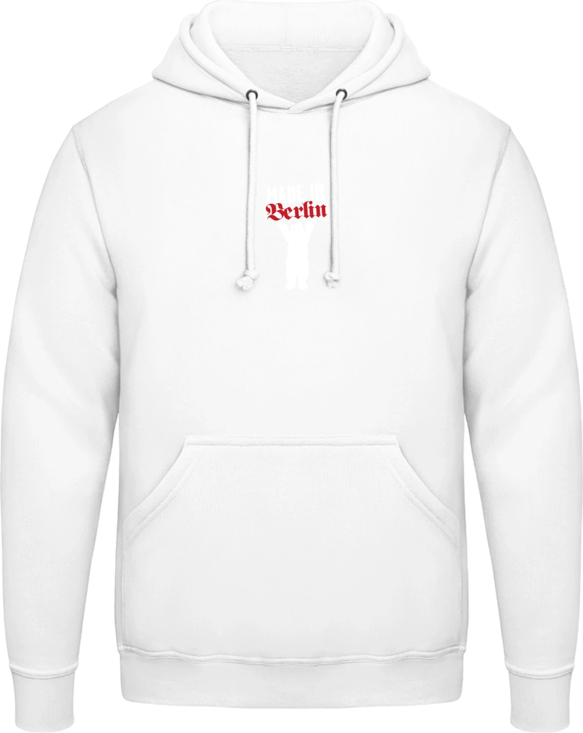 Made in Berlin - Arctic white AWDis man hoodie - Front