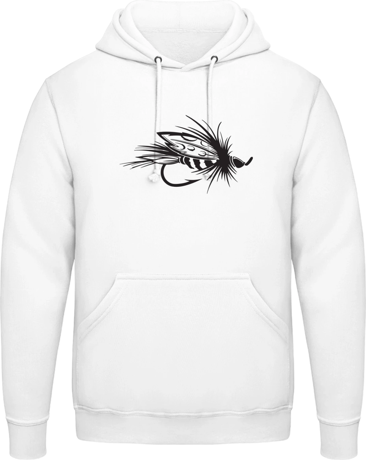 Fly Fishing - Arctic white AWDis man hoodie - Front