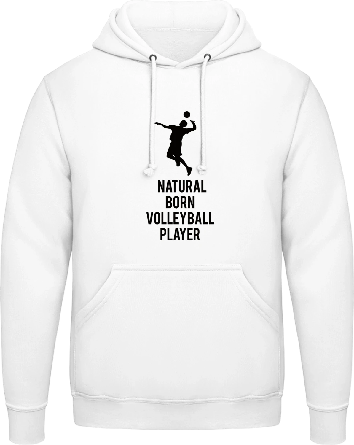 Natural Born Volleyball Player - Arctic white AWDis man hoodie - Front