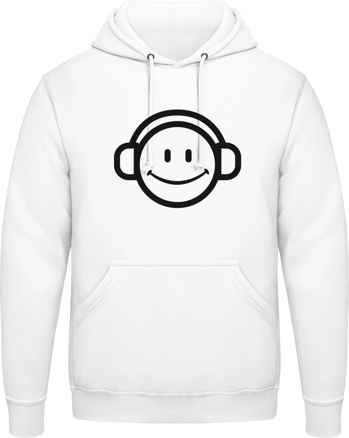 DJ Smily - Arctic white AWDis man hoodie - Front