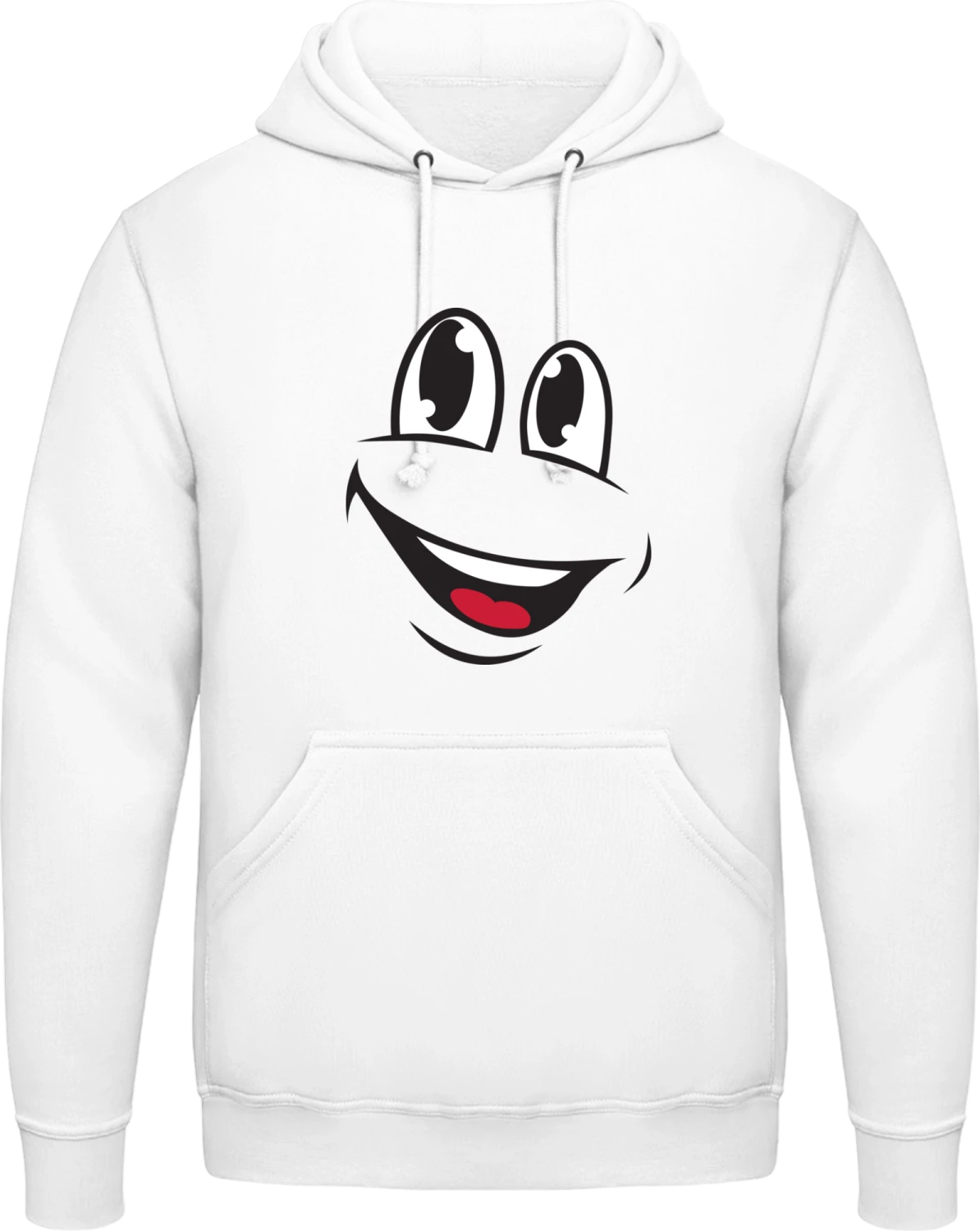 Happy Comic Character - Arctic white AWDis man hoodie - Front