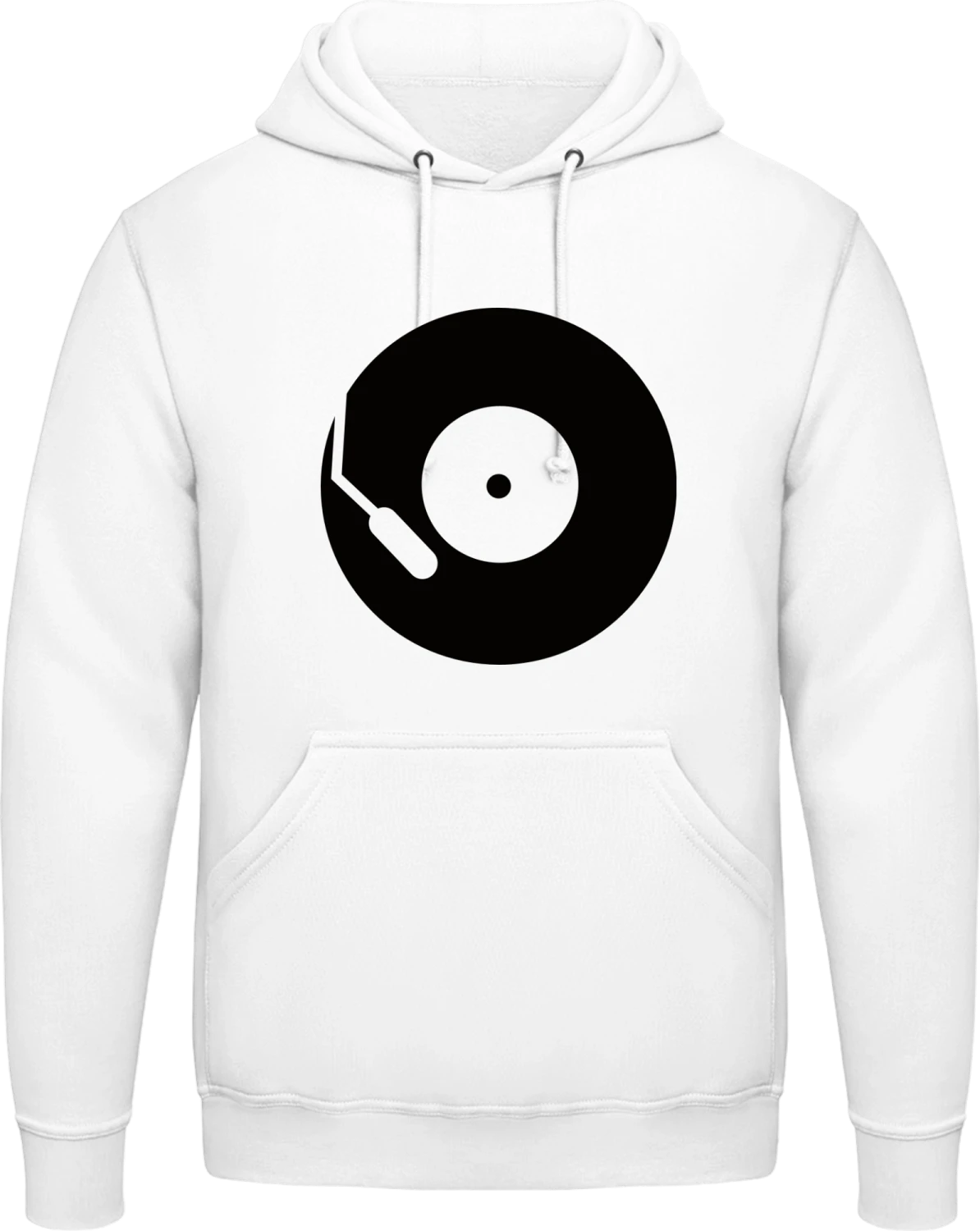 Vinyl Music - Arctic white AWDis man hoodie - Front