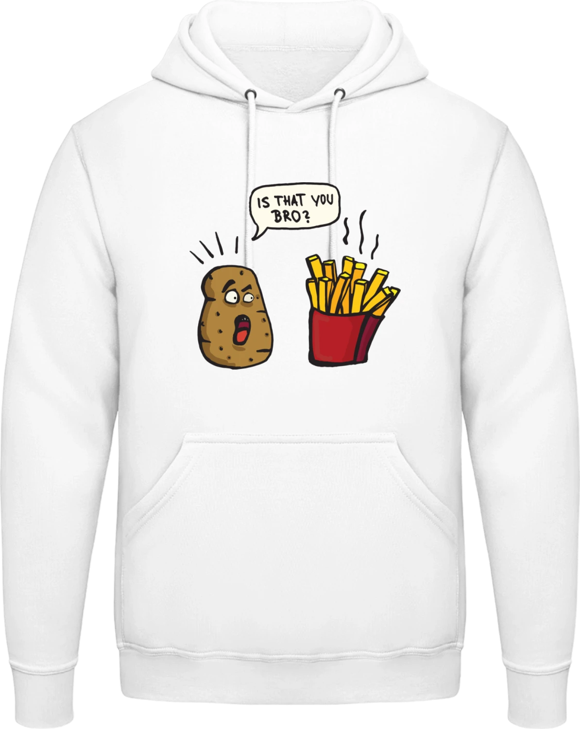 Is That You Bro Potato - Arctic white AWDis man hoodie - Front