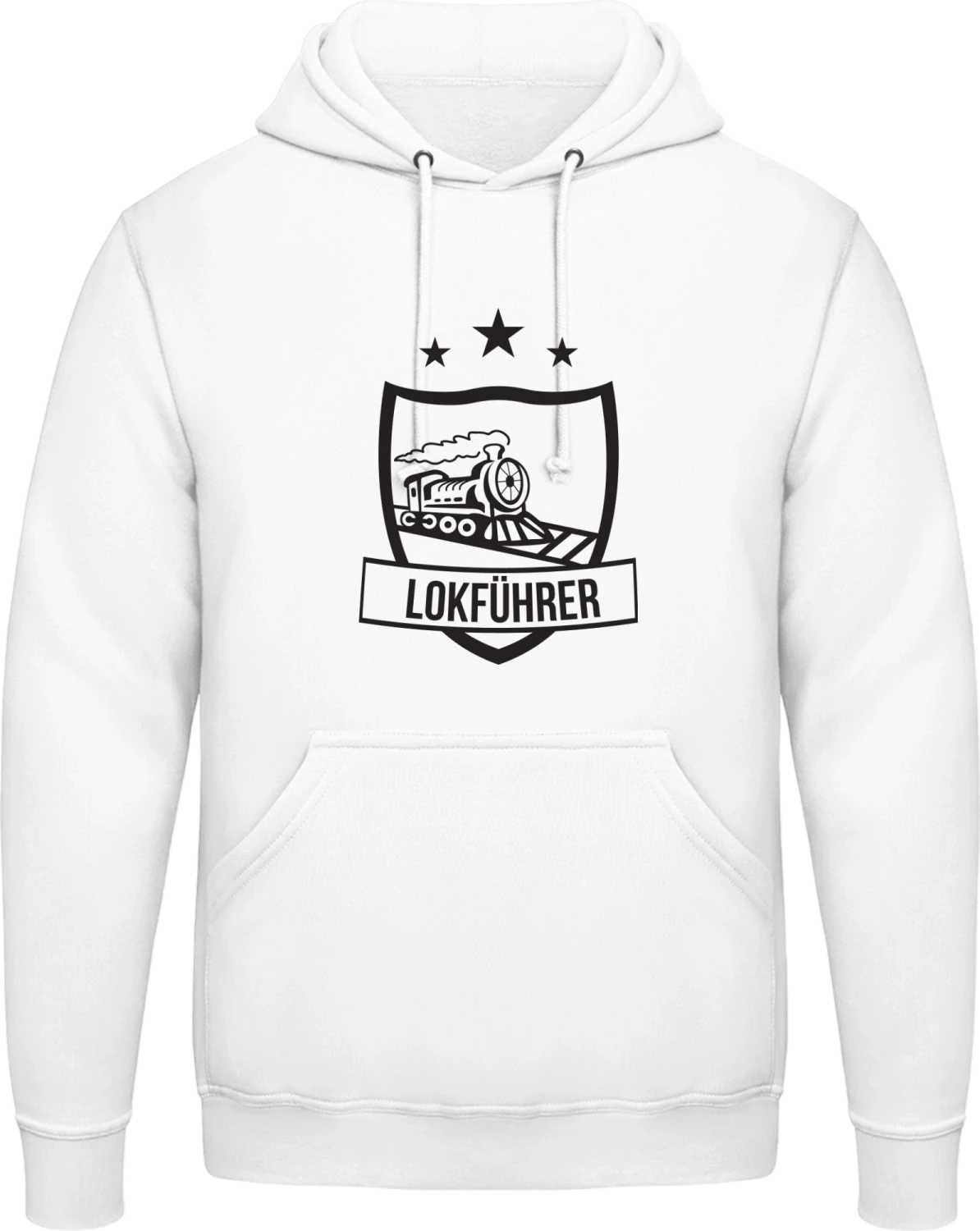 Lokführer Star - Arctic white AWDis man hoodie - Front