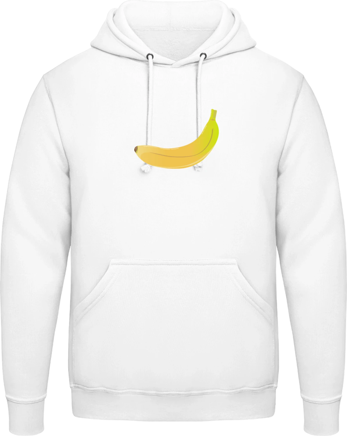 Banane Banana - Arctic white AWDis man hoodie - Front