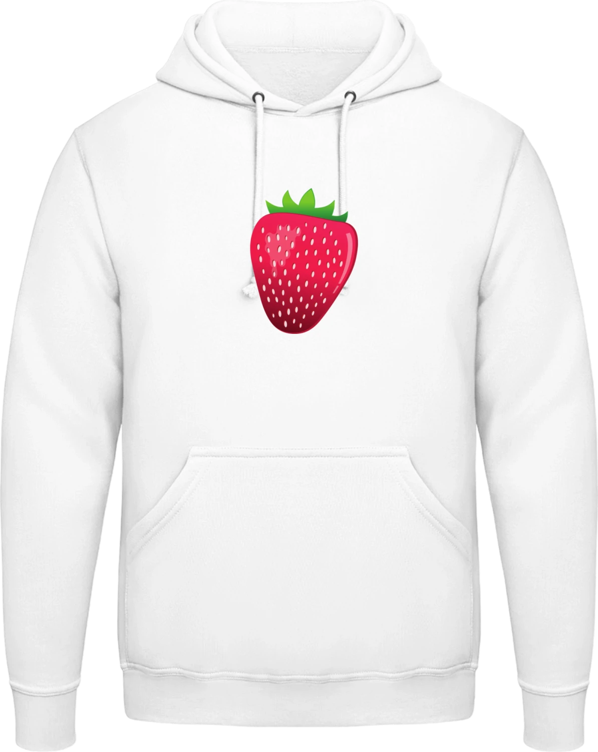 Erdbeere - Arctic white AWDis man hoodie - Front