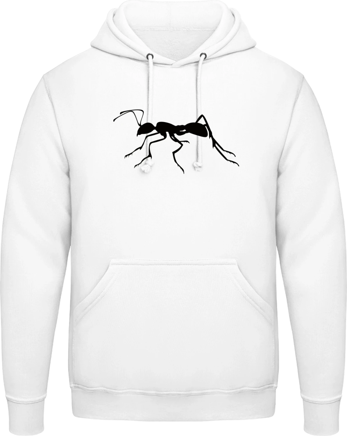 Ant Silhouette - Arctic white AWDis man hoodie - Front