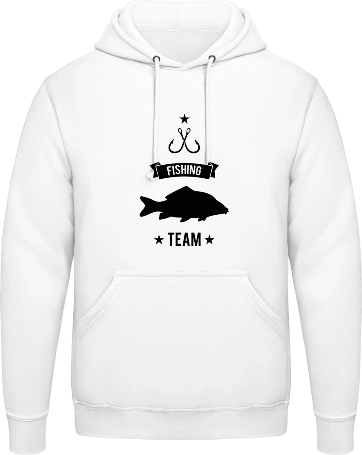 Carp Fishing Team - Arctic white AWDis man hoodie - Front