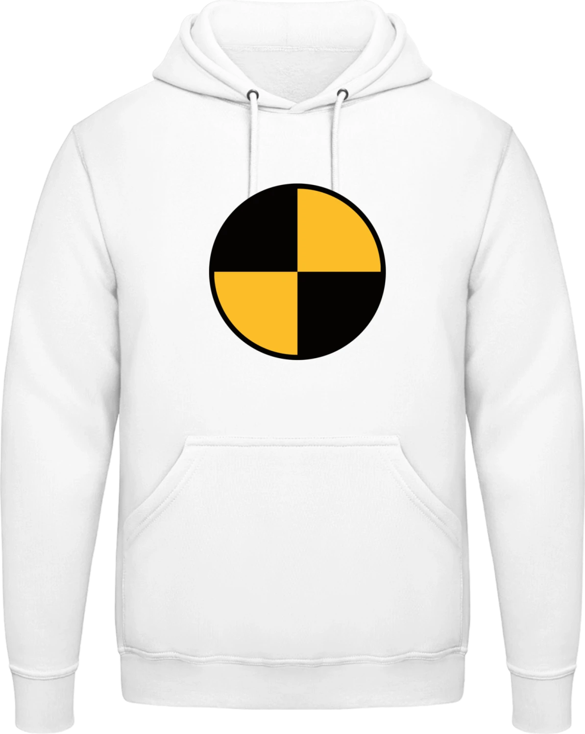 Crashtest Dummy Symbol - Arctic white AWDis man hoodie - Front