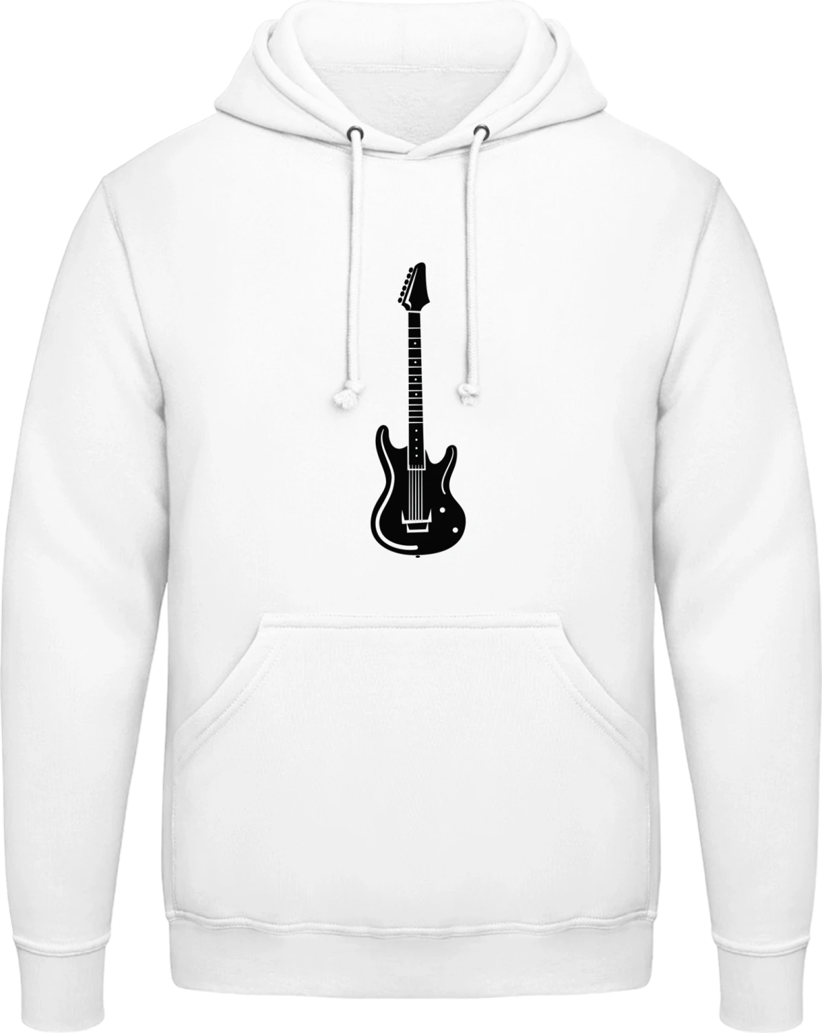 Electro Guitar - Arctic white AWDis man hoodie - Front