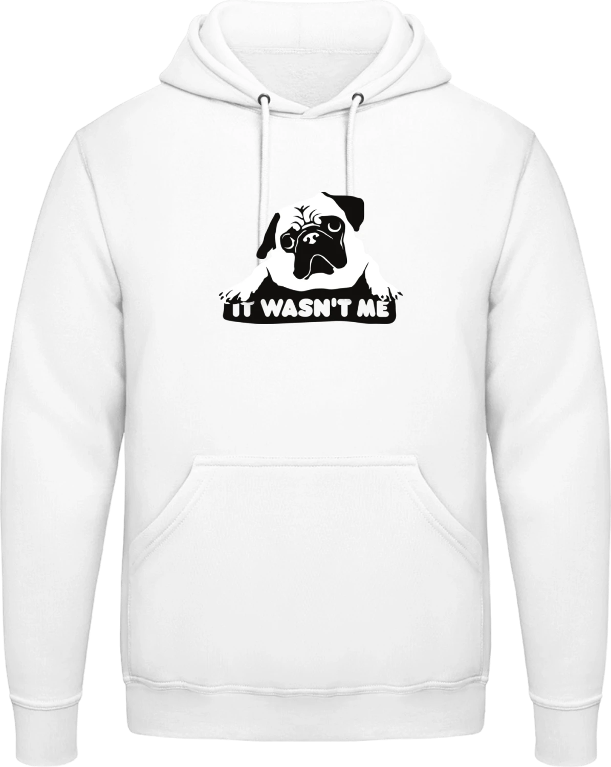 Mops Hund - Arctic white AWDis man hoodie - Front