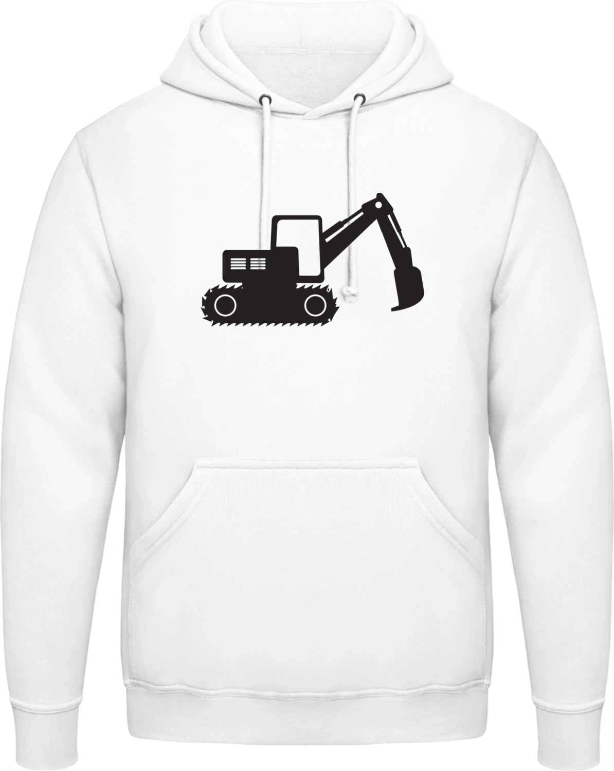 Bagger Excavator - Arctic white AWDis man hoodie - Front