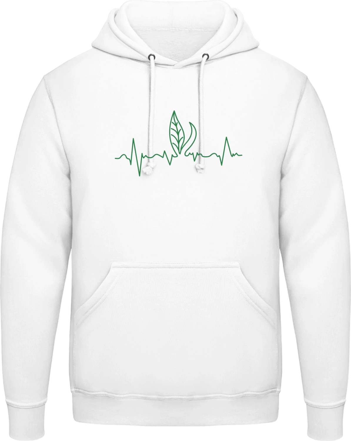 Vegan Life Ballance - Arctic white AWDis man hoodie - Front