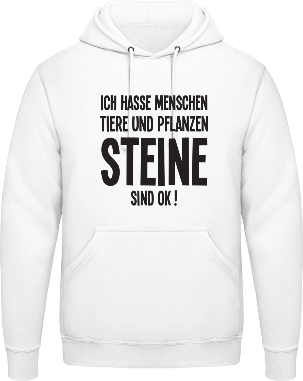 Ich hasse Menschen Tiere und Pflanzen - Arctic white AWDis man hoodie - Front