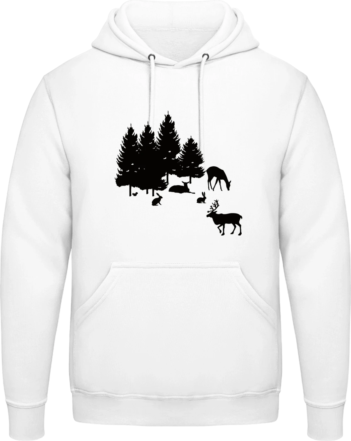 Forest Life - Arctic white AWDis man hoodie - Front