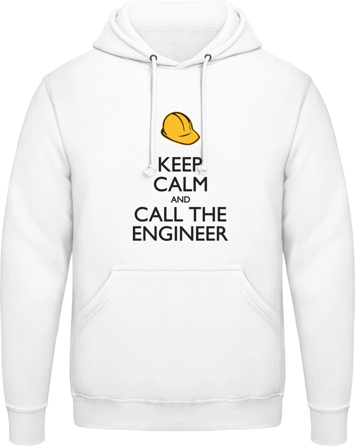 Keep Calm and Call the Engineer - Arctic white AWDis man hoodie - Front