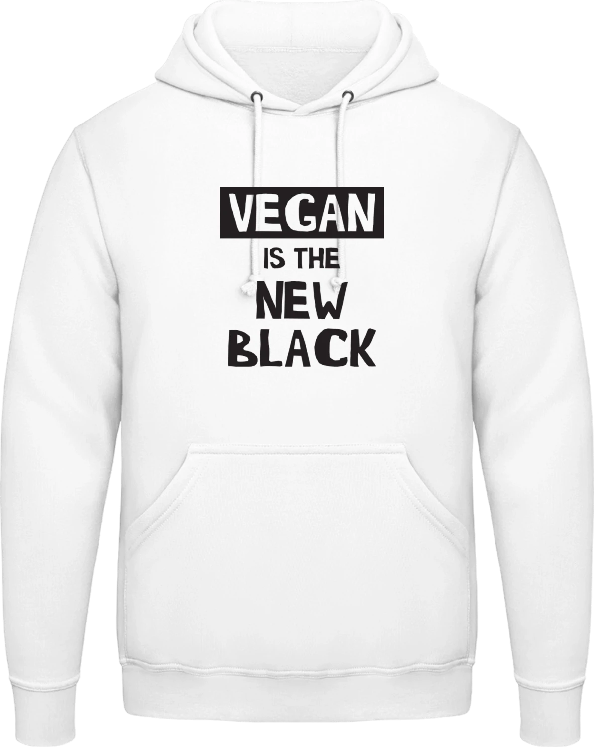 Vegan Is The New Black - Arctic white AWDis man hoodie - Front