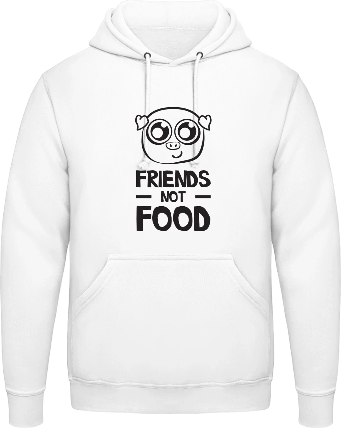 Friends Not Food - Arctic white AWDis man hoodie - Front