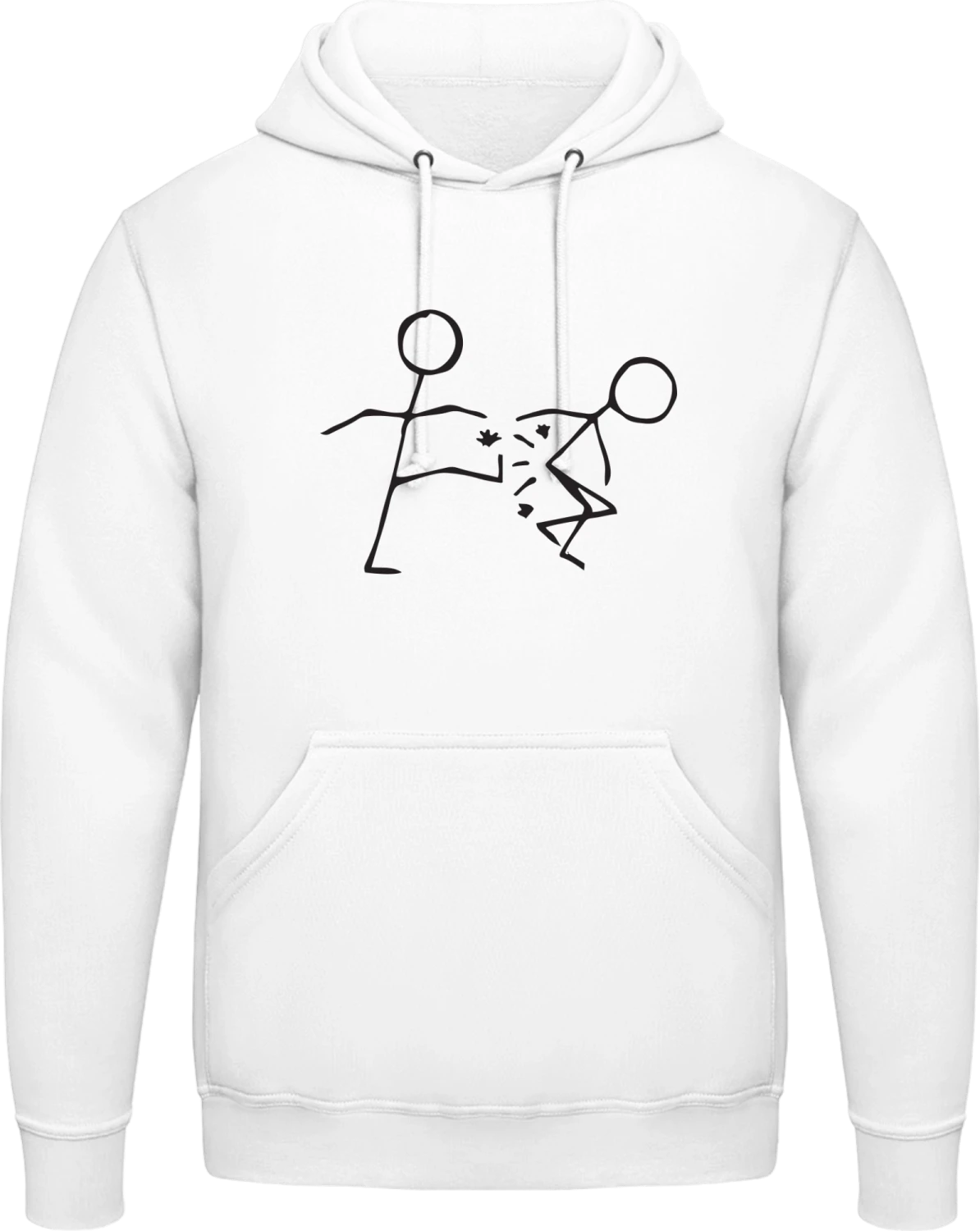 Kick Ass Comic - Arctic white AWDis man hoodie - Front