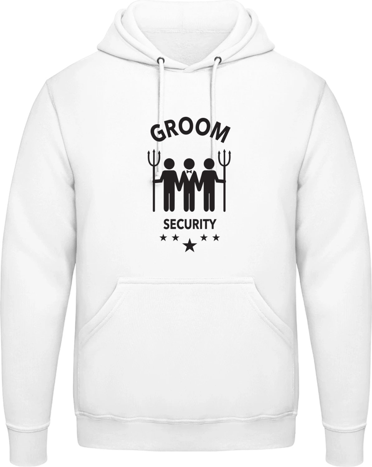 Groom Security - Arctic white AWDis man hoodie - Front