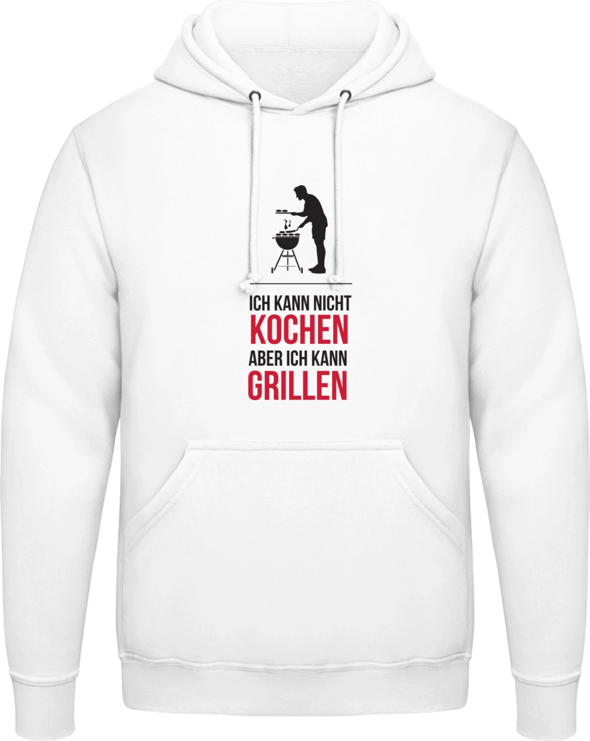 Ich kann nicht kochen aber ich kann grillen - Arctic white AWDis man hoodie - Front