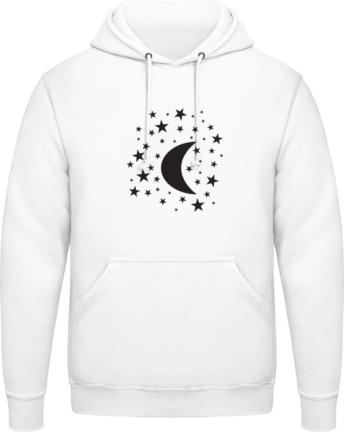 Mond und Sterne - Arctic white AWDis man hoodie - Front