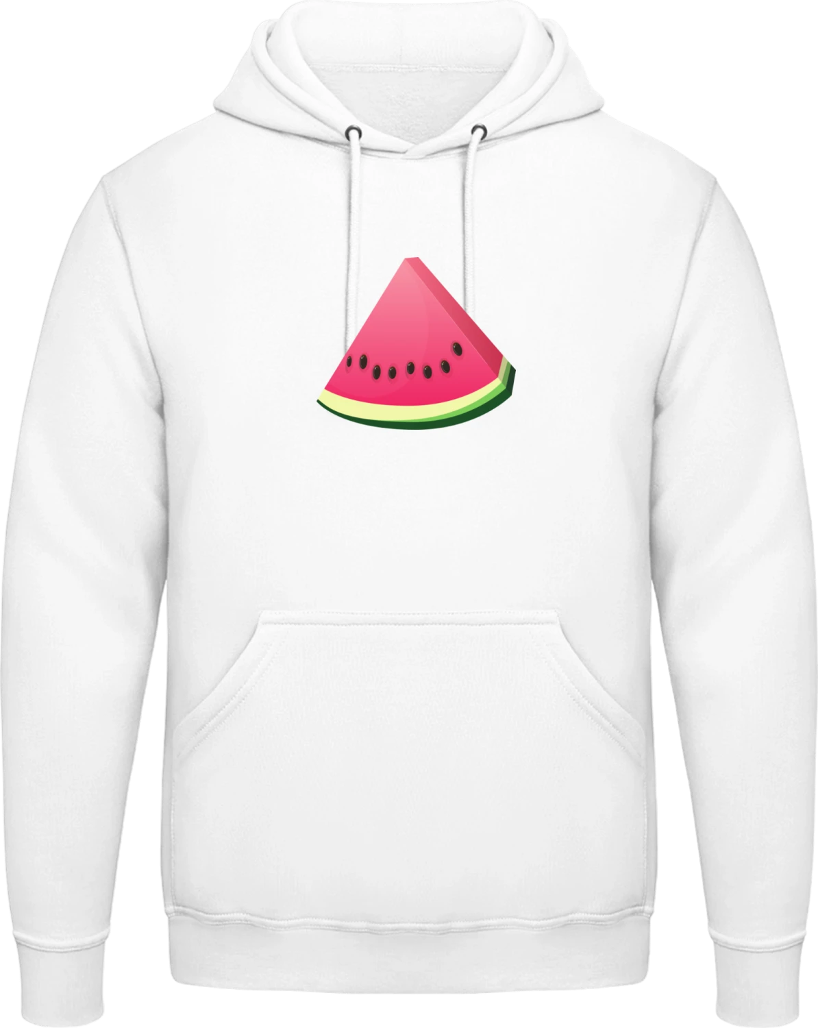 Wassermelone - Arctic white AWDis man hoodie - Front