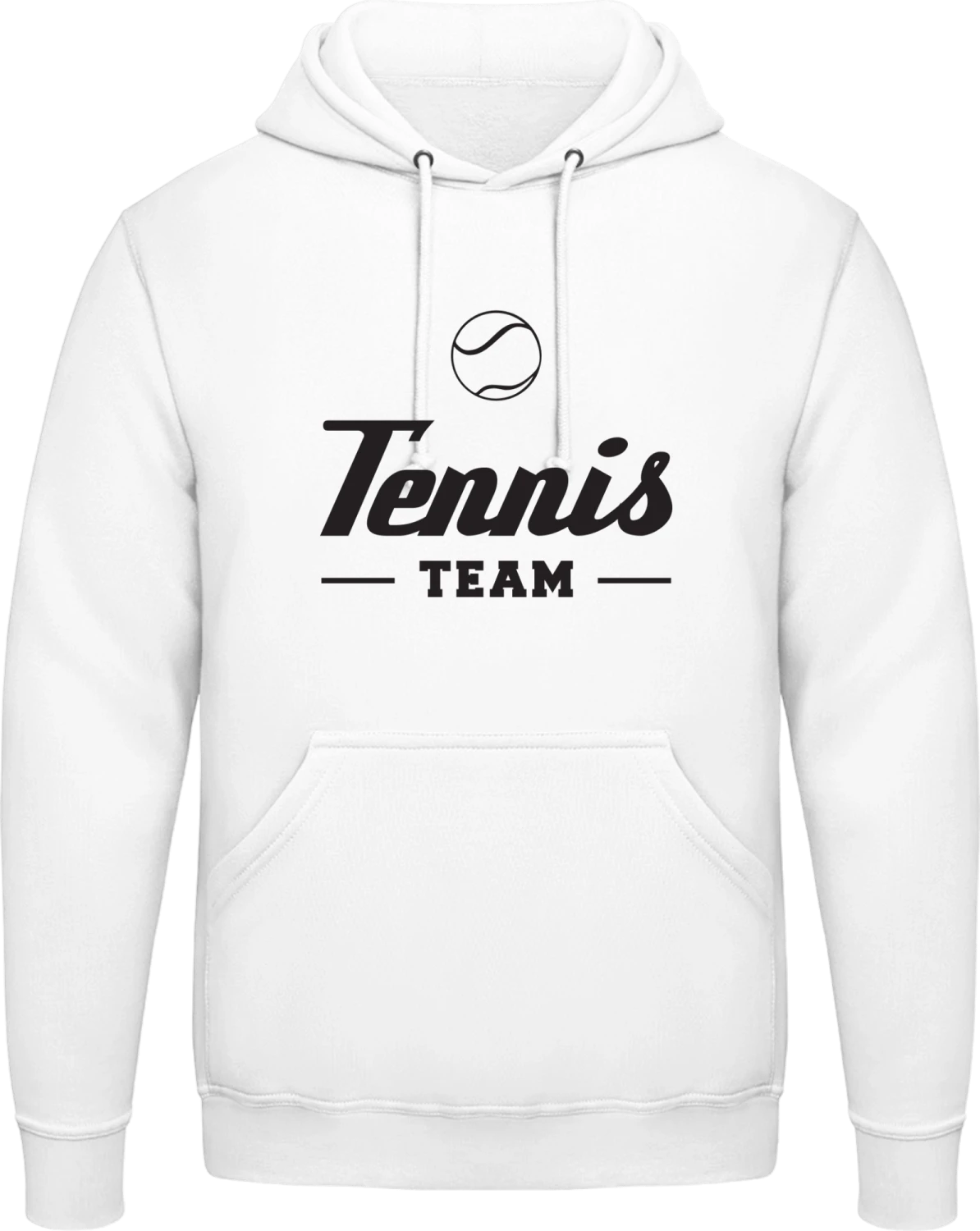 Tennis Team - Arctic white AWDis man hoodie - Front