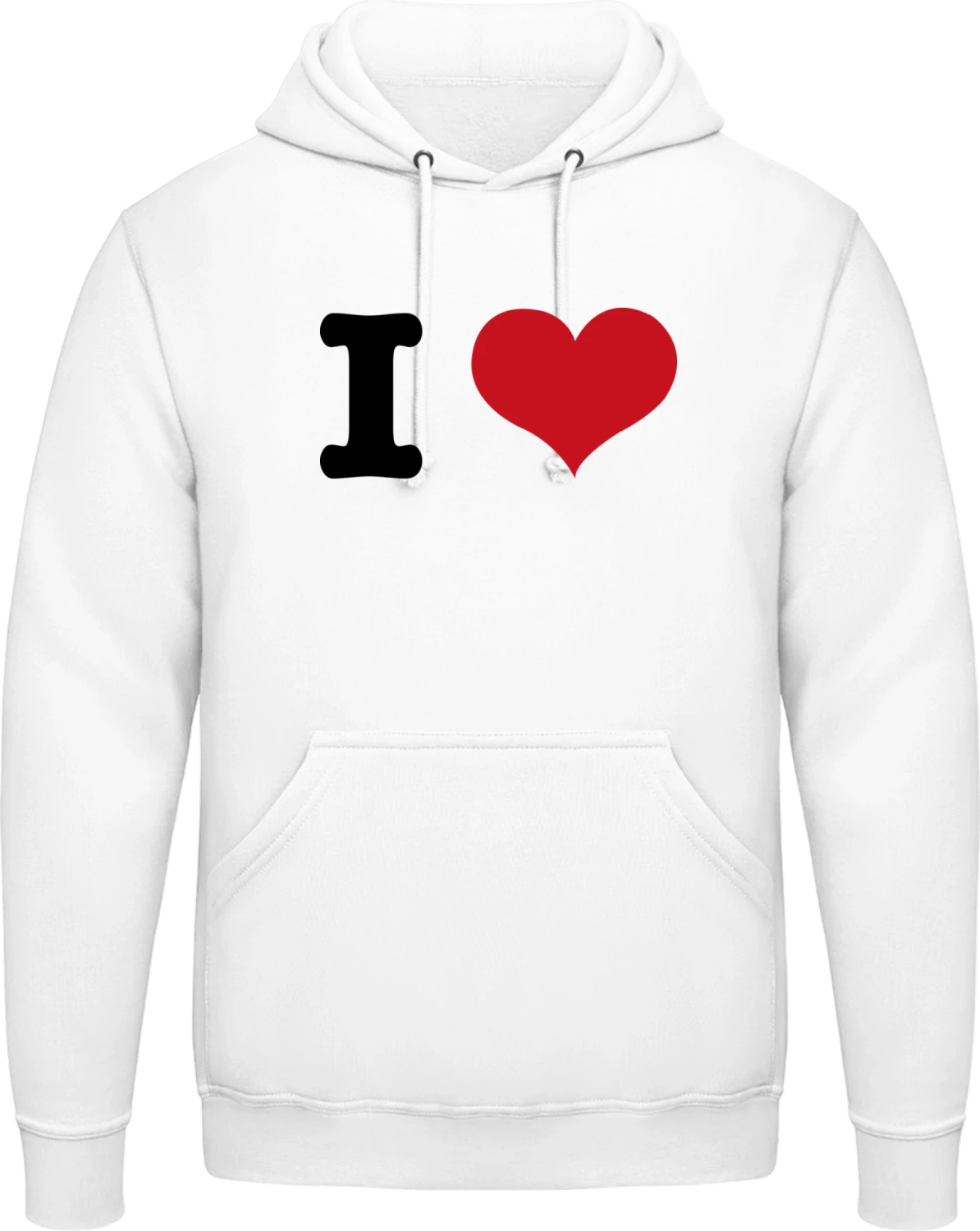 I love selbst gestalten - Arctic white AWDis man hoodie - Front