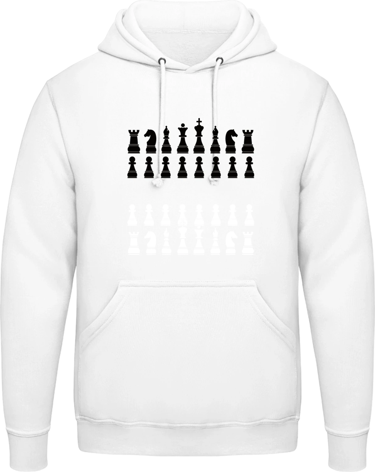 Schach - Arctic white AWDis man hoodie - Front