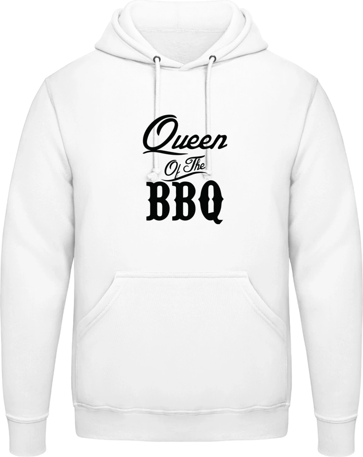 Queen Of The BBQ - Arctic white AWDis man hoodie - Front